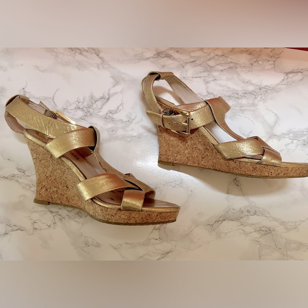 Michael Kors Gold Wedge Sandal